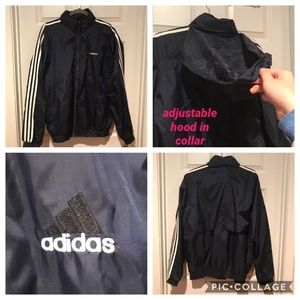 Navy blue Adidas Windbreaker EUC